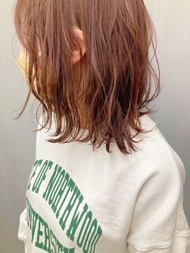 トップヘアー 総社店(TOP HAIR) ミディアム抜け感レイヤー _ ピンクブラウン