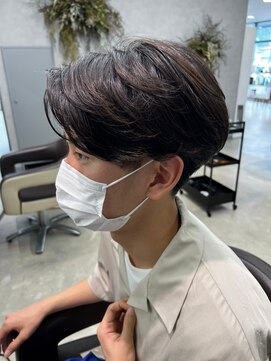 リット×ベリエ(Lit.×belier) ニュアンスパーマツーブロックメンズマッシュパーマメンズカット