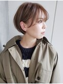 フェザーバングが可愛いショートスタイル☆