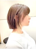 【修】20代30代40代◎透明感カラー×韓国切りぱなしボブ