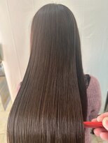 美容室 メザミー MESAMIES&nbsp;髪質改善 縮毛矯正 うるつやロングブラウンストレートヘア