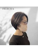 素敵な大人世代に合うナチュラルで色艶なボブスタイル