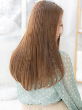 モッズヘア 越谷(mod's hair) ★カーキベージュ艶ストレートレイヤーロング20代30代40代★9