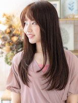 カバーヘアアンドスパ ブリス 浦和西口店(COVER HAIR & SPA bliss) 艶カラーミルクティーピンクエアストレートa浦和20代30代40代