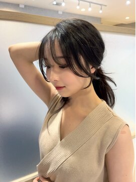 クラッチムク 博多口(CLUTCH muk.) お顔周りのニュアンス小顔カット / ナチュラルブラックカラー