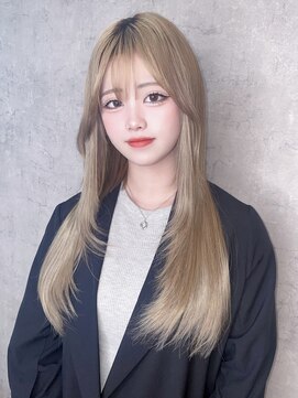 グリス(GRIZZ) 【レイヤーカット】透明感ベージュ#シールエクステ#レイヤー