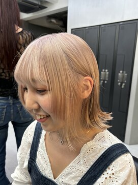 イキ 表参道(iki omotesando) レイヤーカット/大人ボブ/ミルクティーベージュ/ケアブリーチ/