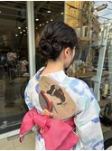 浴衣　ヘアアレンジ　ヘアセット　和装ヘア　和服ヘア