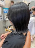 インナーカラー/イヤリングカラー/切りっぱなしボブ/外ハネ