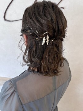 ハーフアレンジ/ハーフアップ/ハーフアップヘア/ボブアレンジ