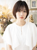 カバーヘアアンドスパ ブリス 浦和(COVER HAIR&SPA bliss)&nbsp;バレイヤージュ前下がり丸みショートマッシュh3浦和20代30代40代