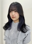 ブルーラベンダー インナーカラー 表参道