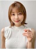 前髪 外ハネボブ ミニウルフ  ホワイトグレージュ"