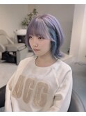【韓国風】20代、30代◎ブリーチ3回ペールパープルペールブルー