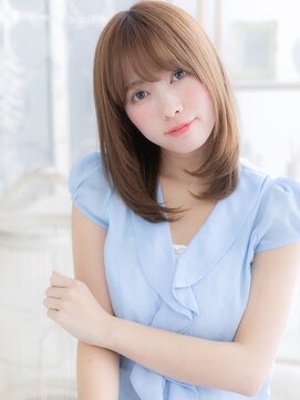 モッズヘア 越谷(mod's hair) 大人可愛いシースルーバングくすみベージュh4越谷20代30代40代