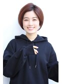 簡単スタイリング前髪なしショートボブ