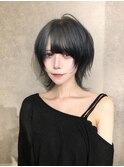 ジェンダーレスショートウルフエンドカラー