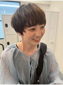 マッシュショート/透明感暗めカラー/ナチュラルブラウン/西千葉