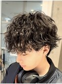 天神メンズパーマツイストスパイラルパーマ波巻きパーマツイスパ