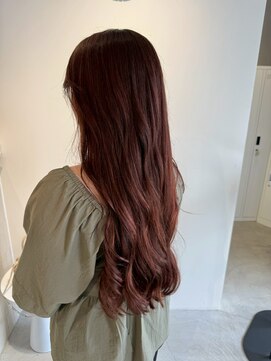 ギネス(Giness) ココアベージュツヤ感レッドブラウンウェーブ