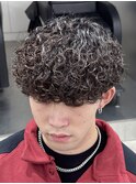 名古屋栄プードルパーマメンズカットラウンドマッシュ