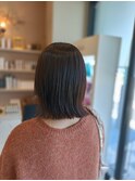 切りっぱなしボブ/ボブ/外ハネ/カット/カラー/くびれ