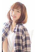 ラフ×小顔ミディアムボブ