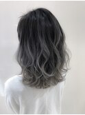 【ブラック×グレー】バレイヤージュ