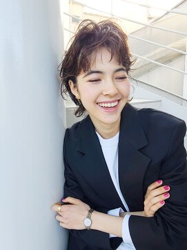 グロウミドル(GROW middle) 暗めカラーのミニウルフ×ニュアンスカール【middle】野村恵子