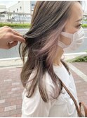 20代30代大人かわいいインナカラーピンクイヤリングカラー