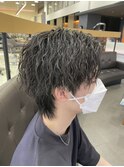 メンズウルフパーマ　ツイストスパイラル　島田優斗