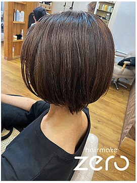 ヘアメイクゼロ 坂戸駅前店(hairmake zero) 丸みショートボブ