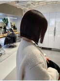 【小岩井美希】大人暗髪ショート/ぱっつんボブX地毛風カラー