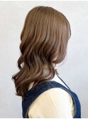 透け感カラーミルクティーベージュ＊フェミニンゆるふわカール