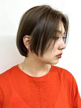 フォーク FOLK 【FOLK】透明感ハイライトグレージュ☆似合わせショートボブ♪