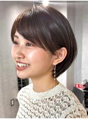 30代40代大人女性/前髪ありショートボブ/ショートヘア/髪質改善
