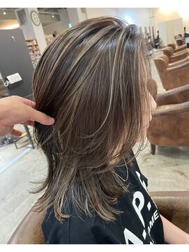 ノラ ヘアーサロン(NORA HAIR SALON) 【中迫】大人の上品なハイライトカラー白髪ぼかし