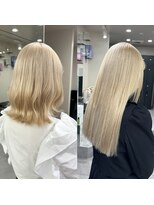 ベレーザ 渋谷(BELEZA)&nbsp;6305シルキーベージュハイライトグラデーションハイトーンカラー