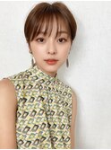 20代30代40代ショコラアッシュ小顔ベビーショート透明感美肌