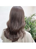 【ブリーチなし】艶感グレージュ