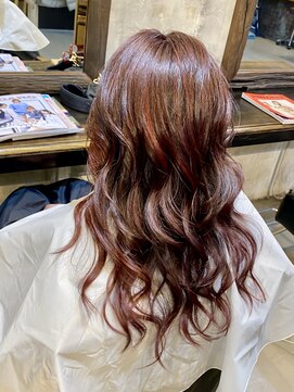 ヘアサロン ナヴィ 赤坂(NaVie AKASAKA) ダブルカラー・チェリーレッド