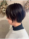 ショートカットxひし形ショートボブ×前髪あり20代30代40代