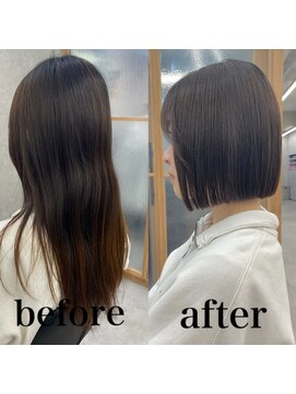 ヘアサロン ドットプラス 町田店(dot. plus) ぷつっとボブ/イメチェン/ホワイトブロンド/外ハネボブ/町田