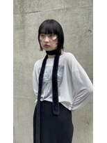 メゾンアクア 表参道(Maison ACQUA)&nbsp;◎ミニボブウルフカットワイドバングブルーブラック