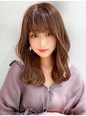 姫カット/レイヤーロング/ニュアンスカラー/モカグレージュ