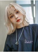 【GEEKS渋谷】ナチュラルブロンド/ウルフカット/冬夏ヘア/透明感