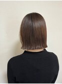 あごラインボブ ナチュラルブラウン