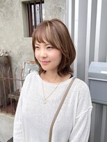 プライベートサロン キッテ(private salon kitte.)&nbsp;ハイライトベージュのくびれボブ