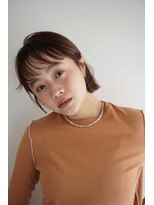 トクテ 高円寺(tokute) くびレイヤーエモージュ前髪モテベージュレイヤーミディ/高円寺