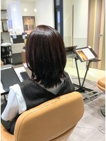 ゼル 郡山駅前(ZELE)&nbsp;ボルドーカラーのミディアムスタイル